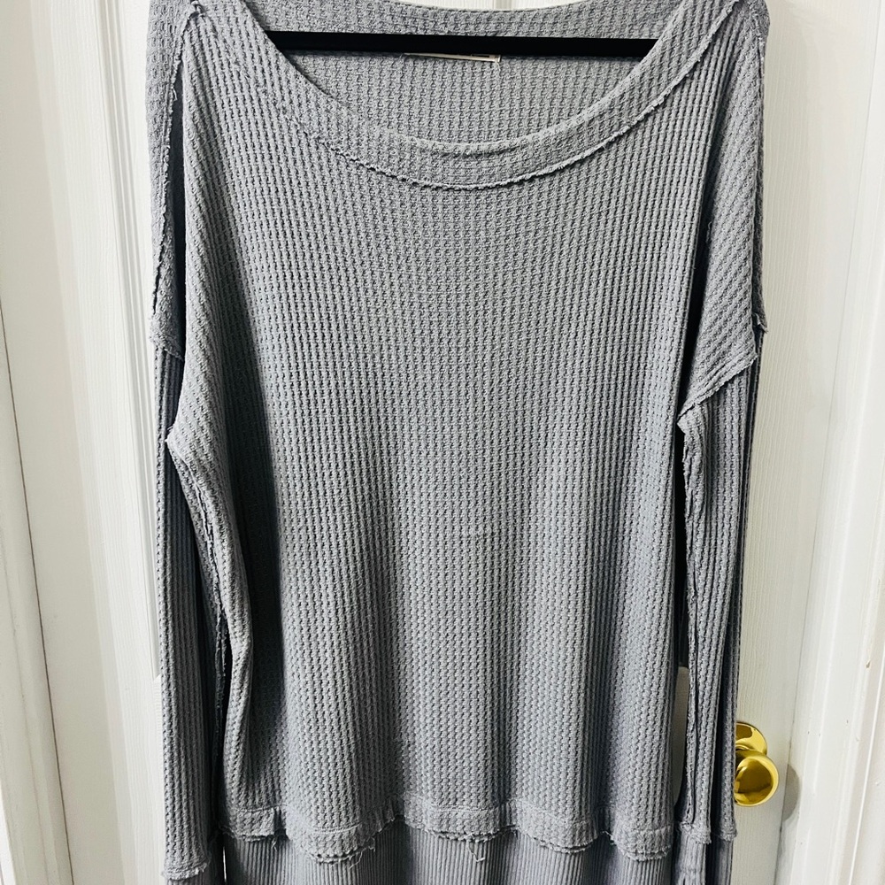 We The Free Free People North Shore Thermal In Storm Gray Size M - Picture 5 of 9